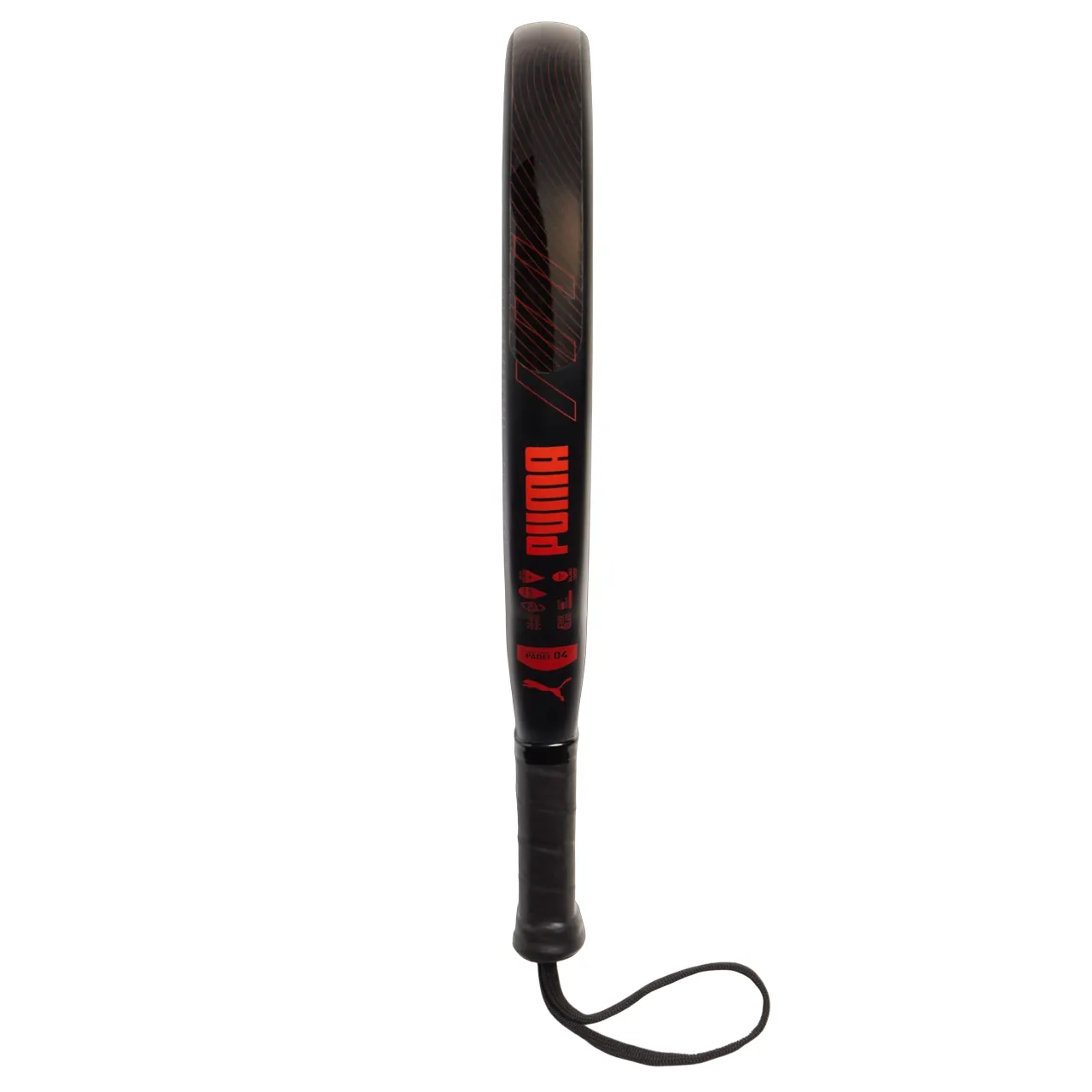 Puma SolarSmash Padel Racket 049021 01 black-tomato red