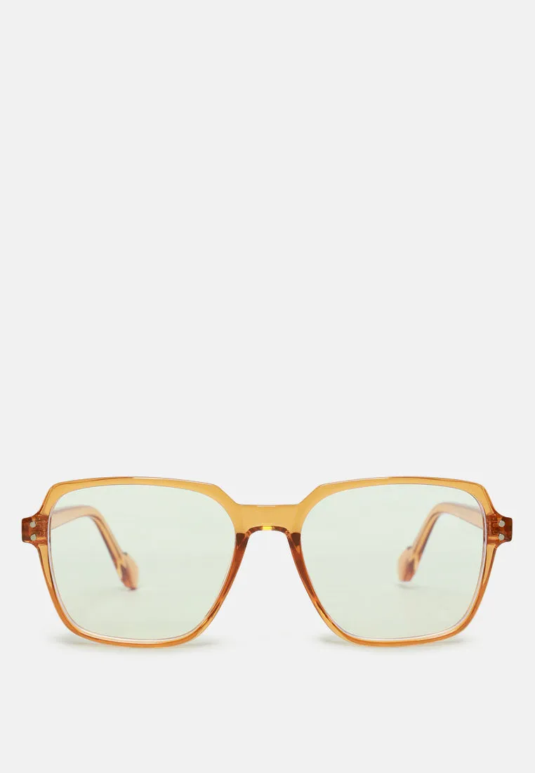 Relaxed Transparent Square Sunglasses