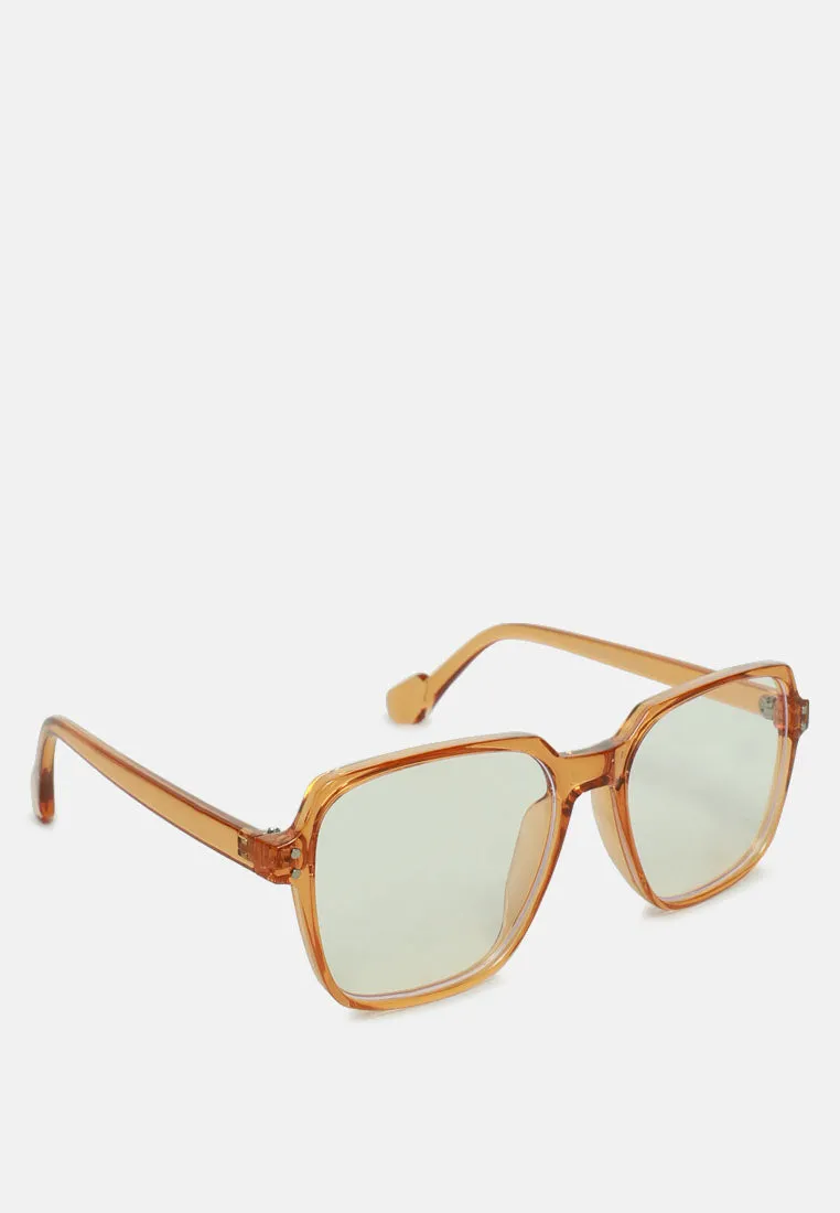 Relaxed Transparent Square Sunglasses