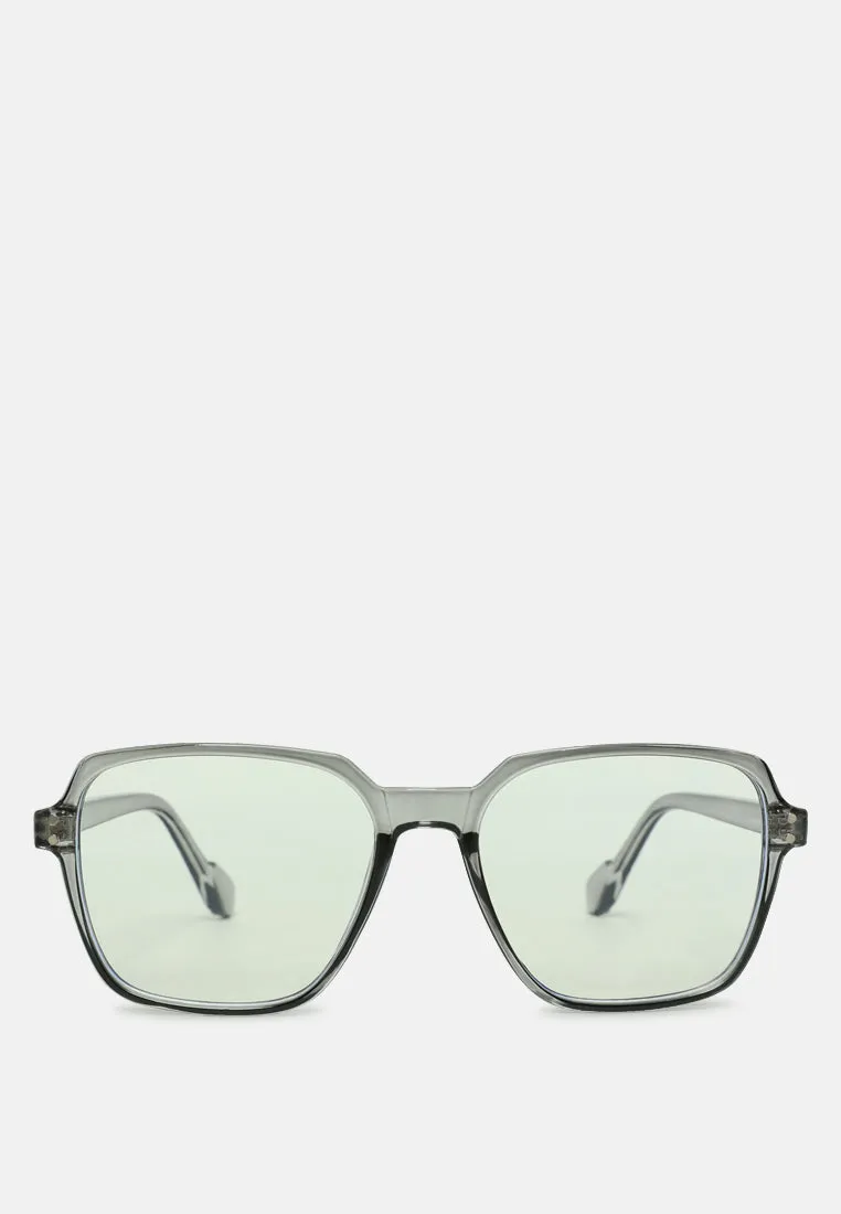 Relaxed Transparent Square Sunglasses