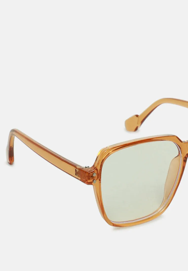 Relaxed Transparent Square Sunglasses