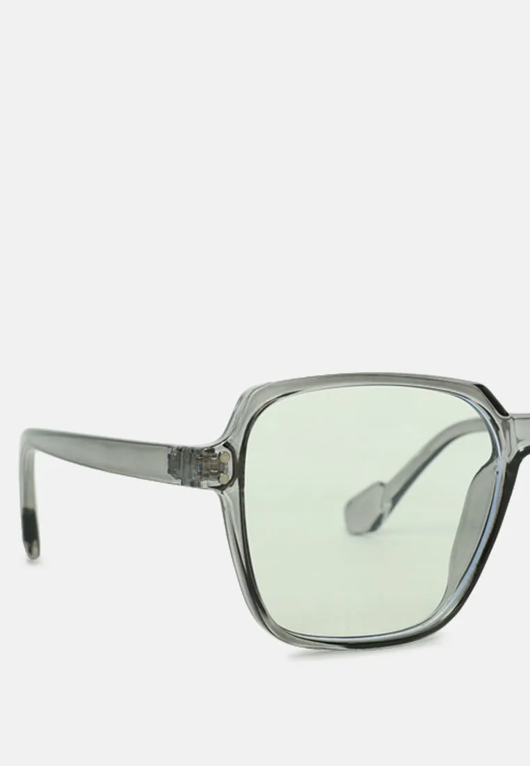 Relaxed Transparent Square Sunglasses