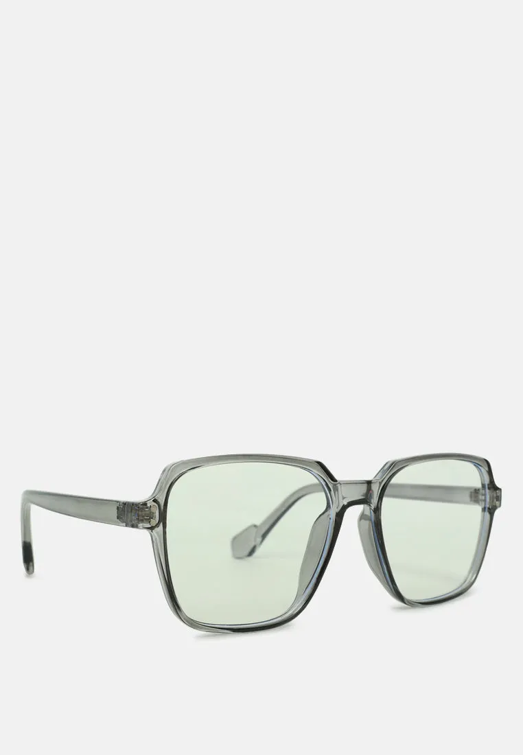 Relaxed Transparent Square Sunglasses