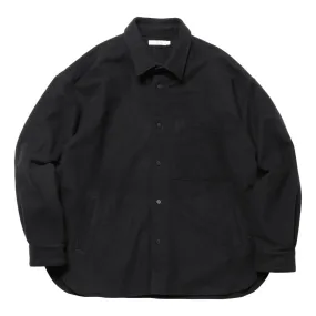 ROTOL SNAP BUTTON SHIRT-MELTON-BLACK