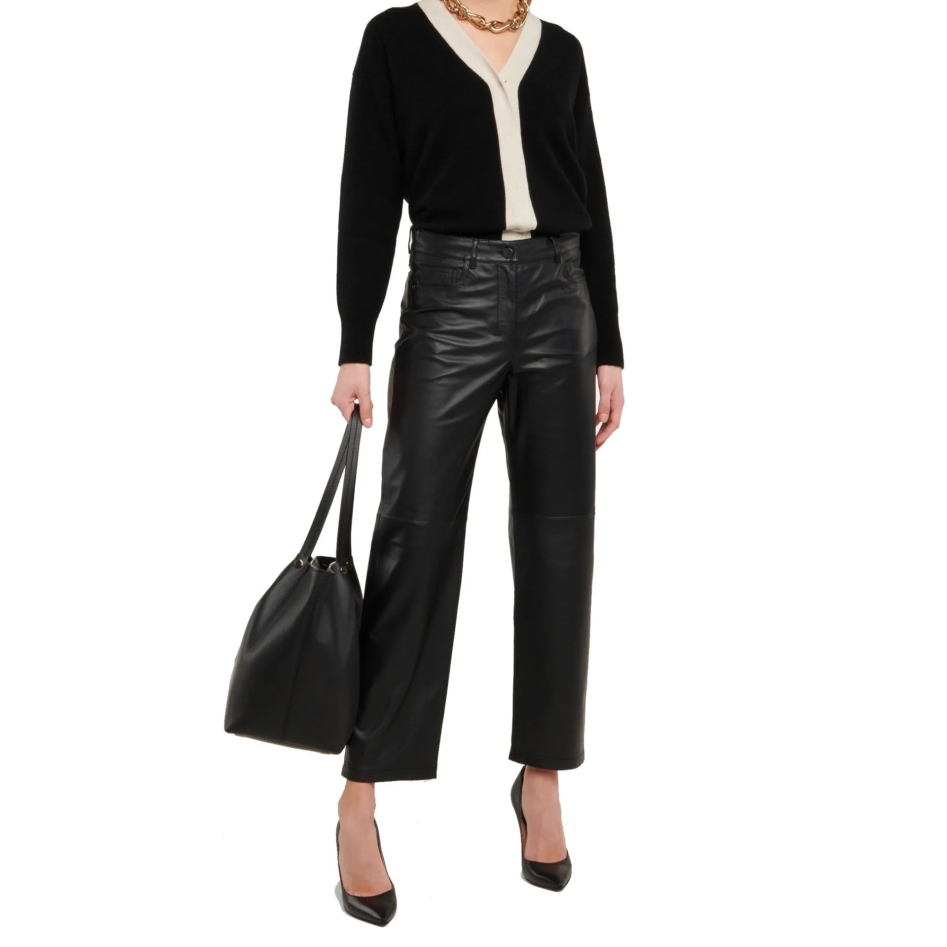 's Max Mara Liana Leather Pants