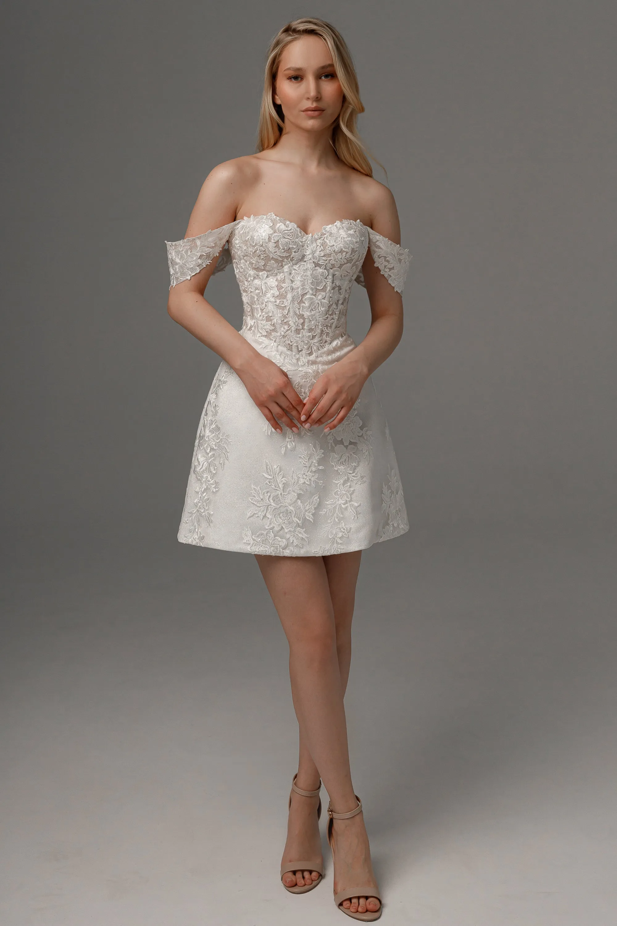 Short Lace Wedding Dress Mitsis