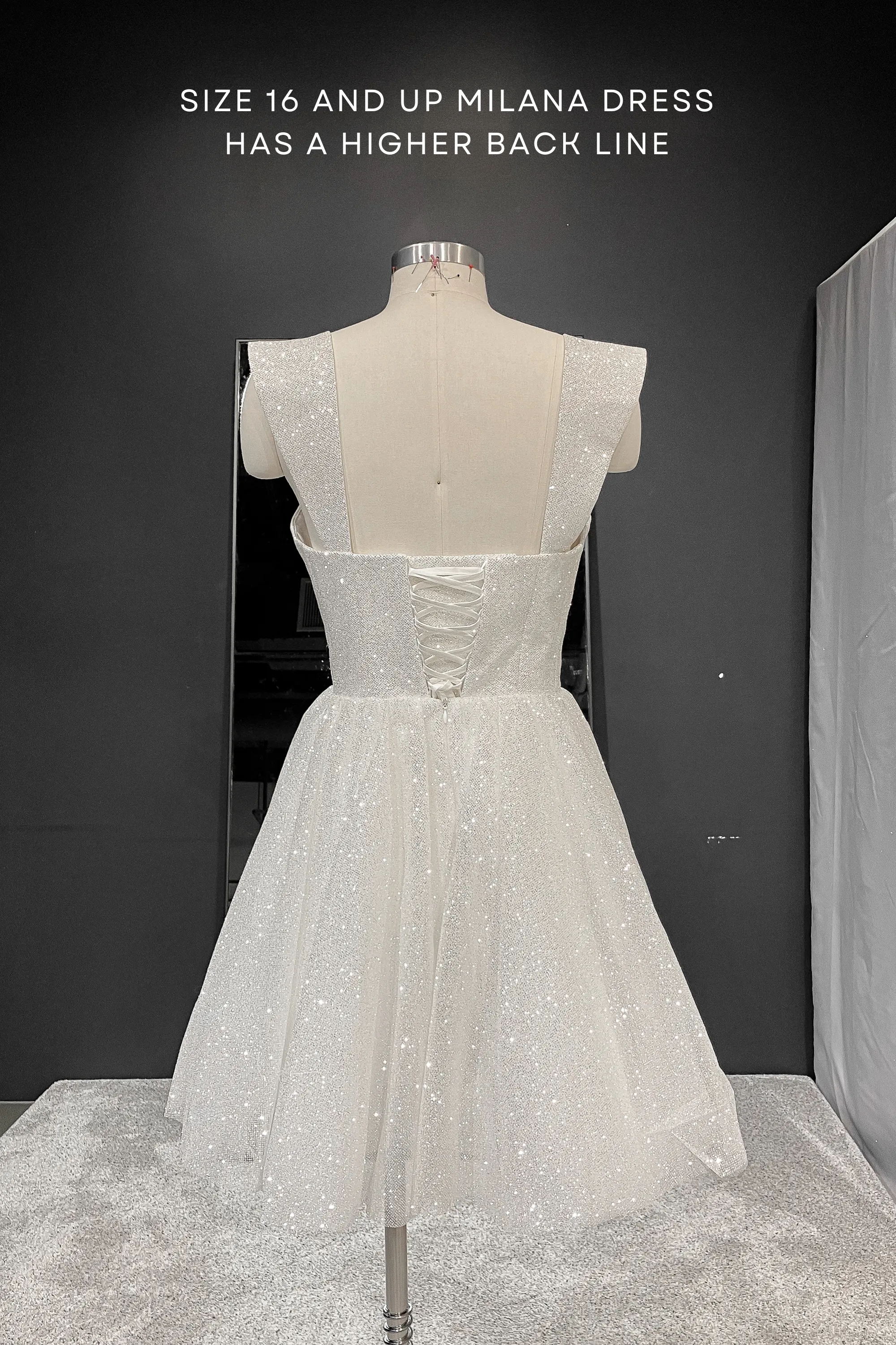 Short Sparkly Wedding Dress Milana