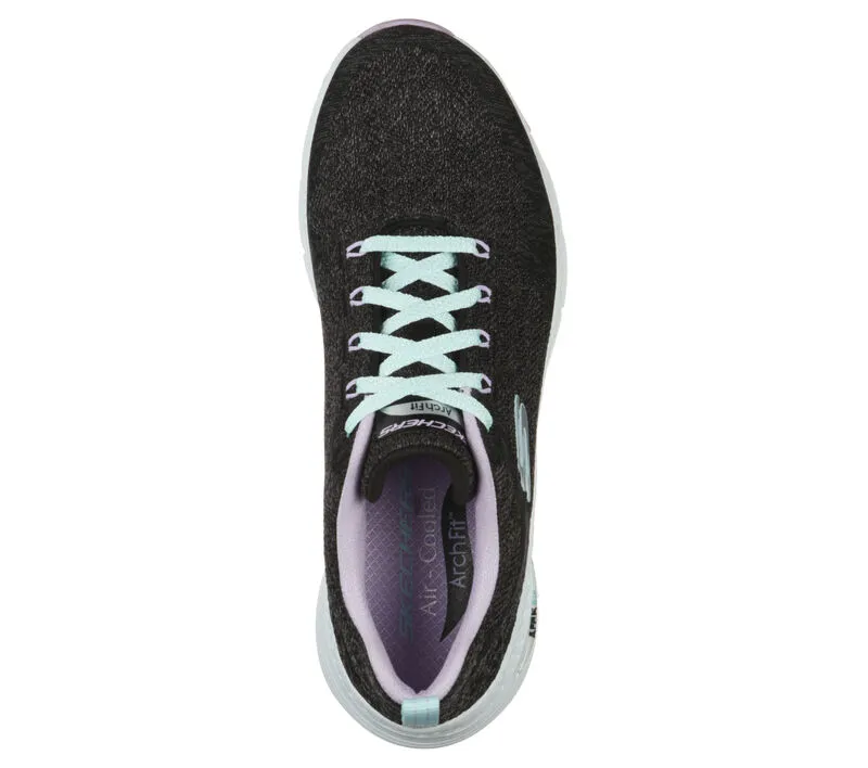 'Skechers' Women's Arch Fit-Comfy Wave - Black / Lavender