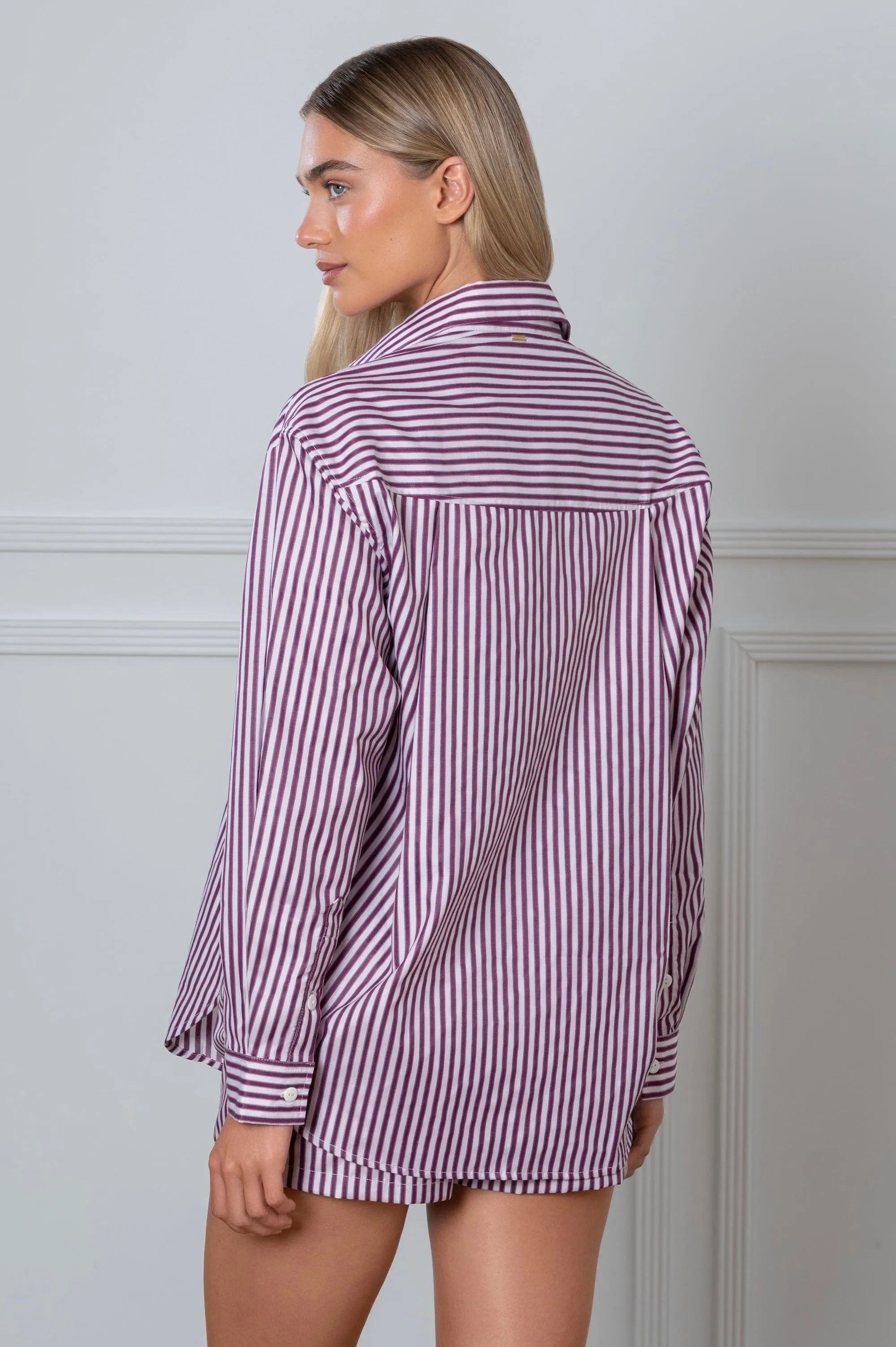 Striped Shirt Plum