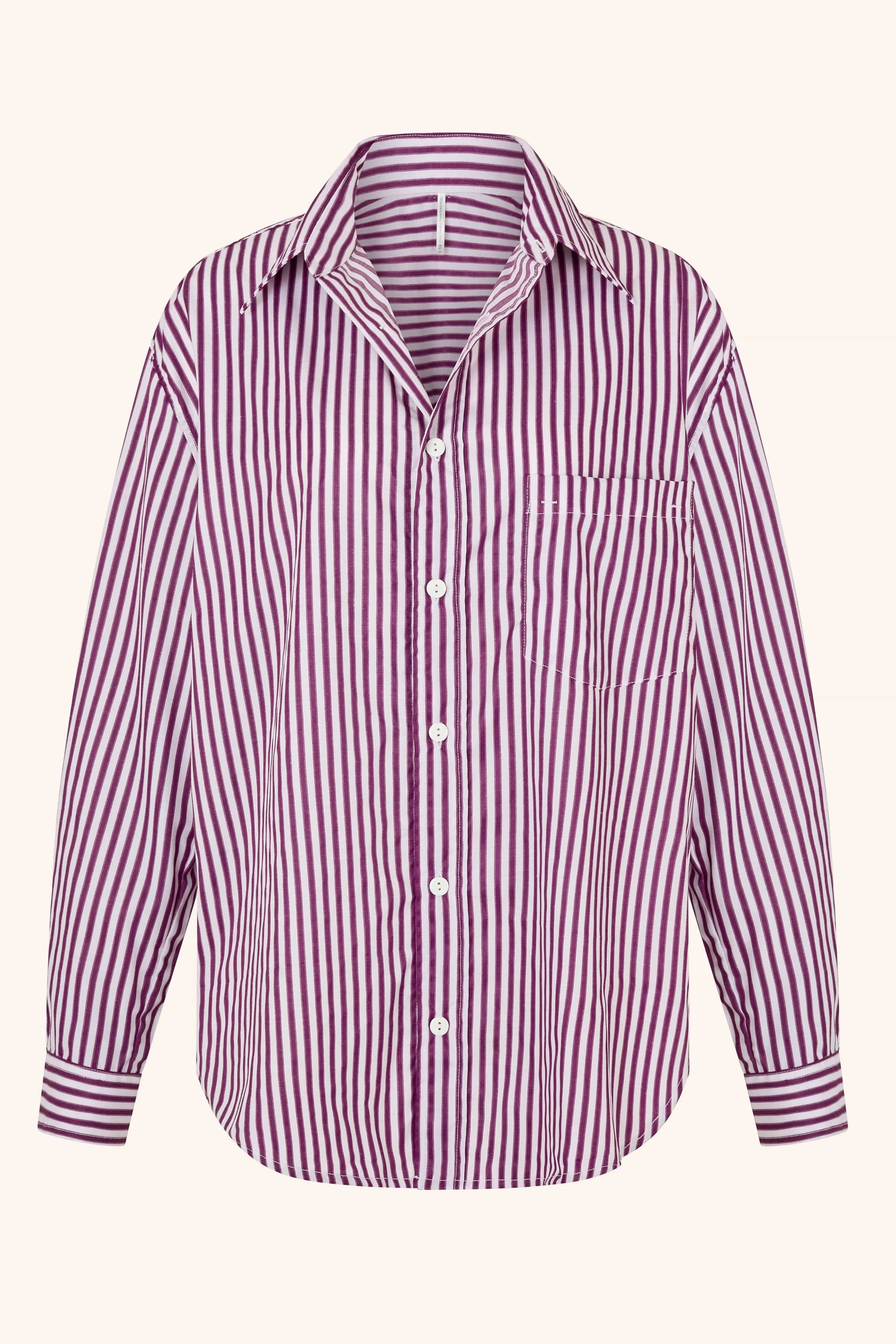 Striped Shirt Plum