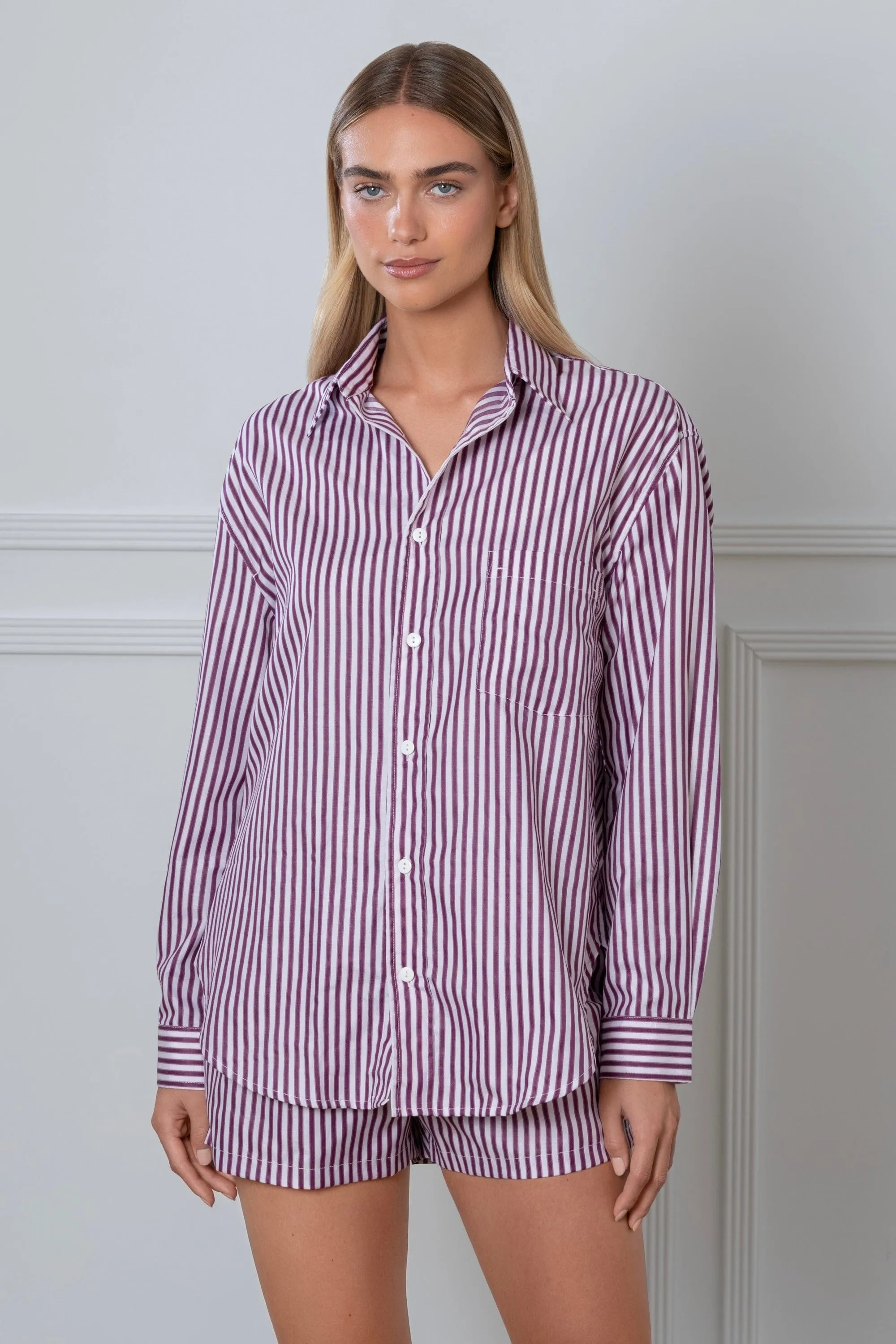 Striped Shirt Plum