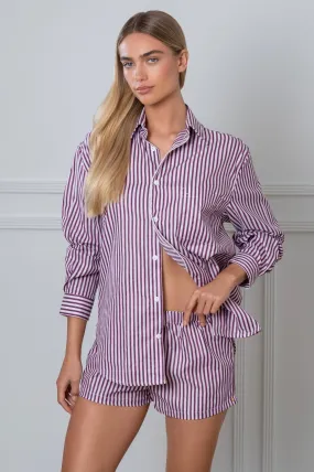 Striped Shirt Plum