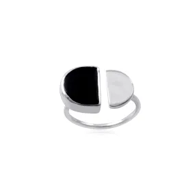 Vama | Sasha Ring | Metal-Sterling Silver | Stone-Black Onyx | Finish-Shiny