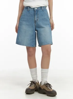 Washed Wide Leg Jorts CA409