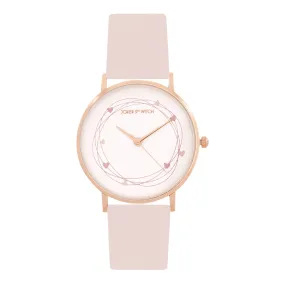 Whisper Pink PU Strap Watch