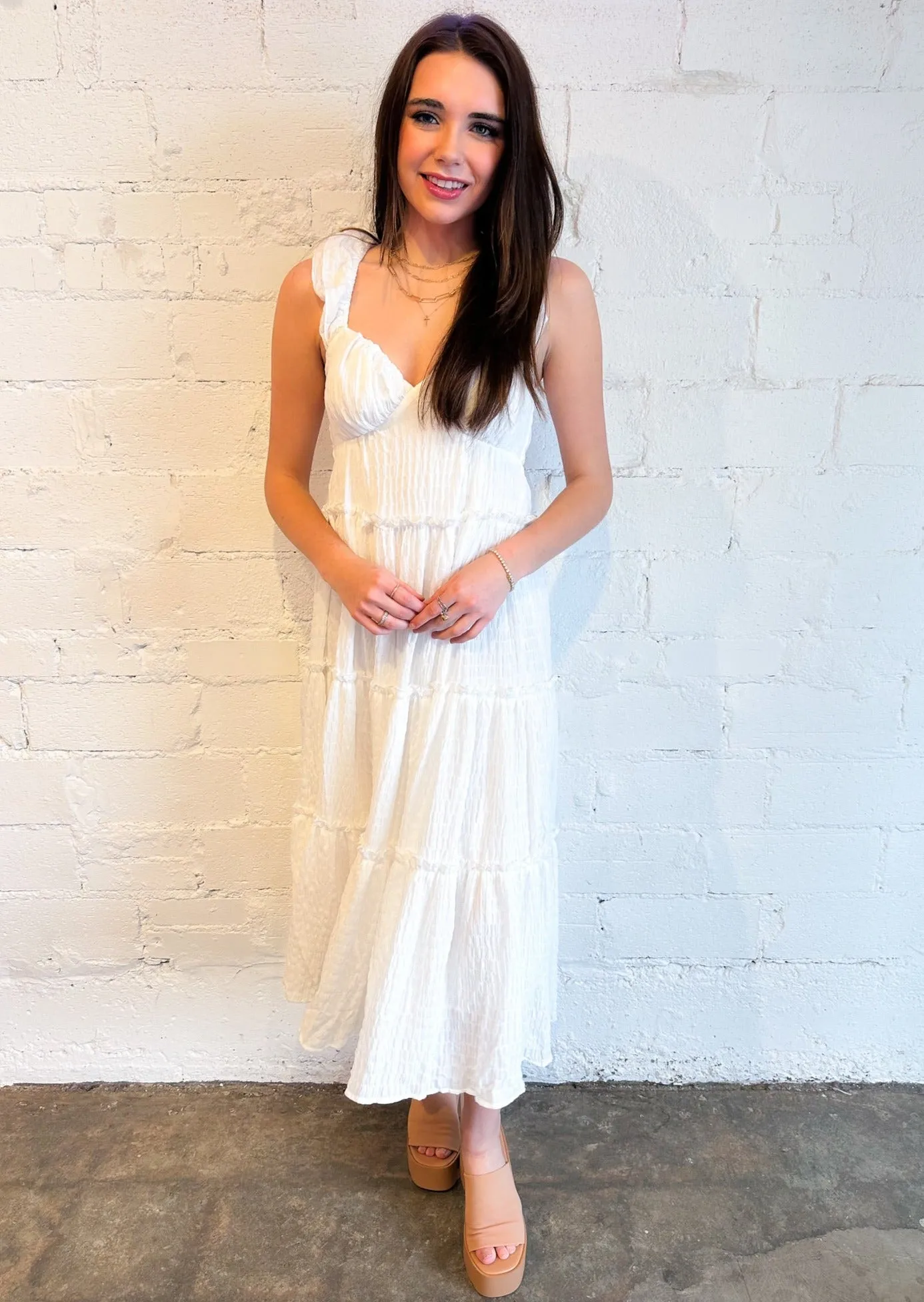 White Sands Sweetheart Maxi Dress